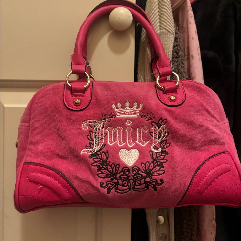 Juicy Couture Free Love heritage bowlers Pink Handbag *READ DESCRIPTION*